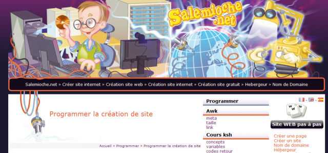 Screenshot de site sans desktop